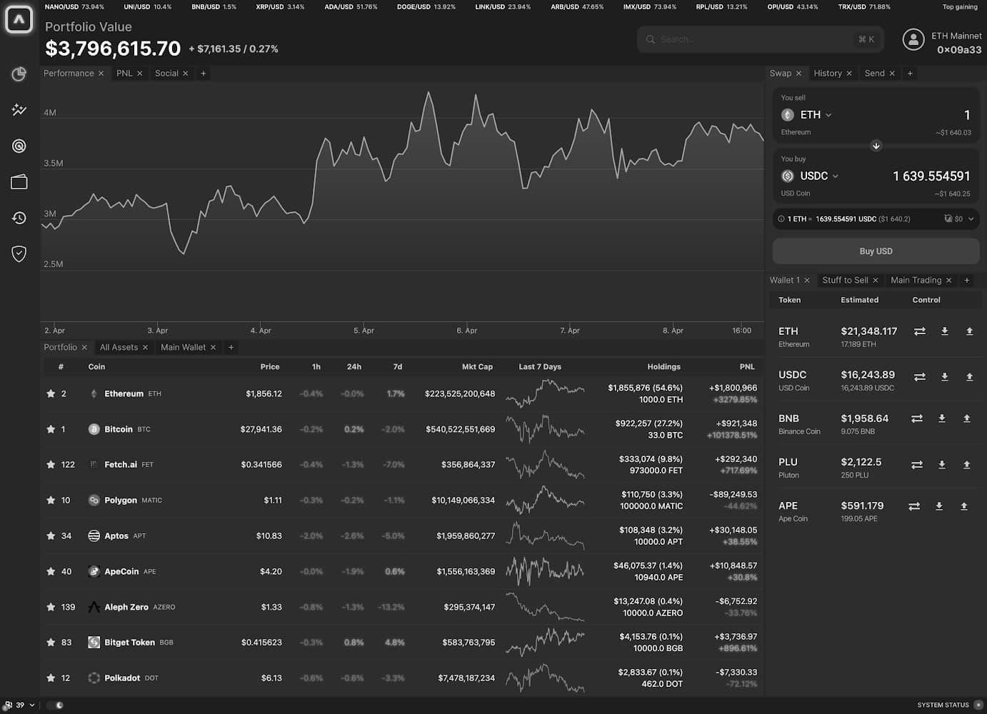 Portfolio Screen